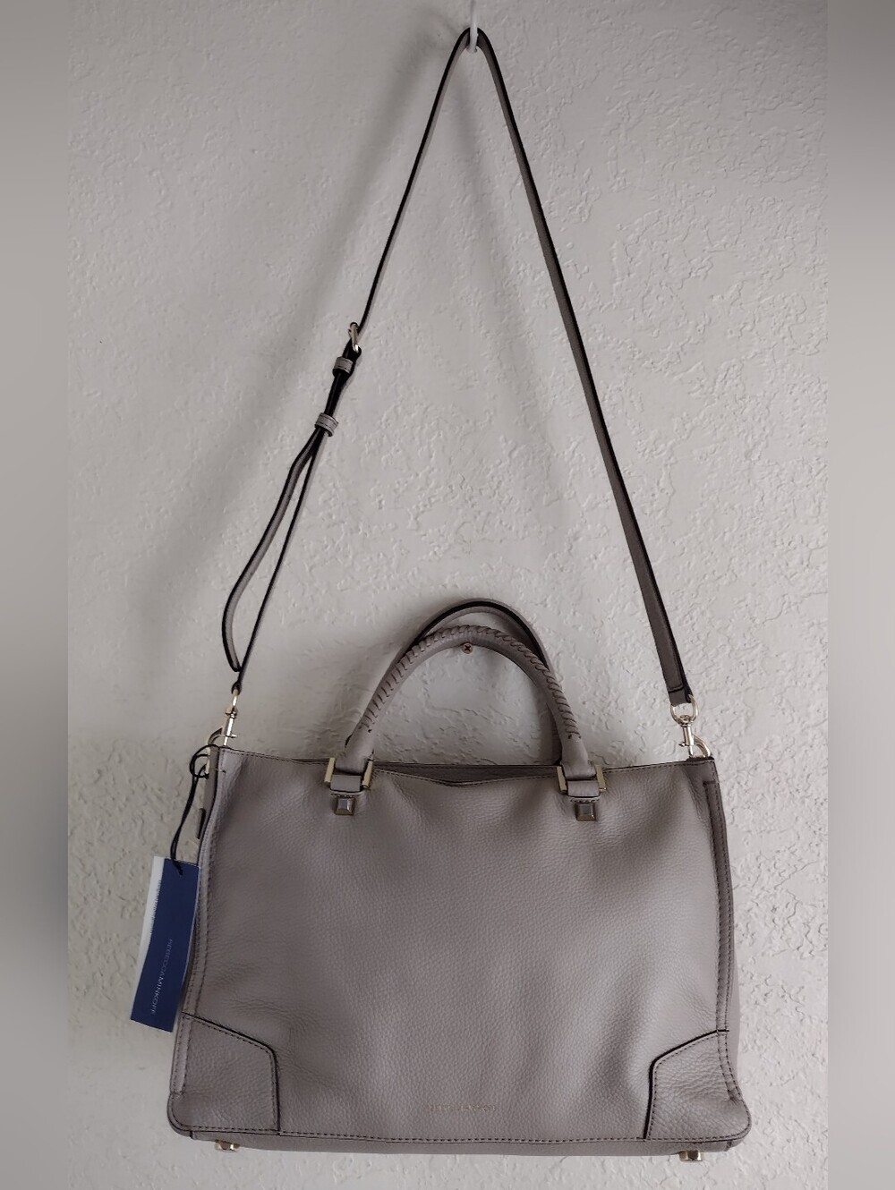 Rebecca Minkoff Regan Large Pebbled Leather Crossbody Satchel Designer Bag